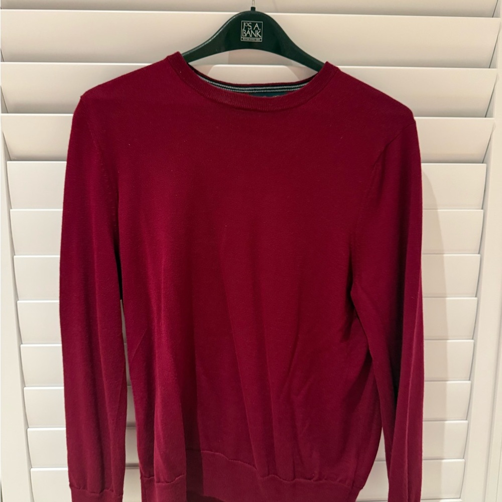Brooks Brothers Men's Rich Red Crewneck Sweater